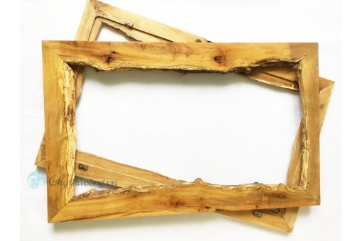Khung gương gỗ tự nhiên mộc mạc độc đáo hình chữ nhật
